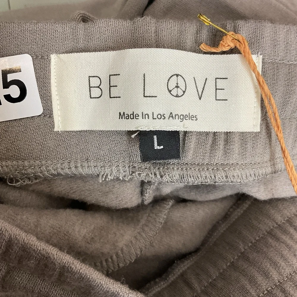 Be Love Womens Sweatpants Joggers Size Large Gray‎ Fleece Feeling Casual